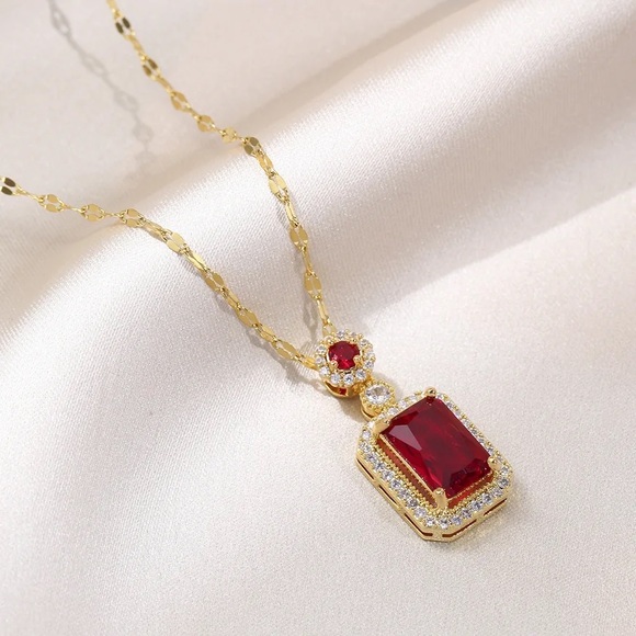 ♦️SALE♦️Luxury Red Cubic Zirconia Sets - Picture 7 of 16